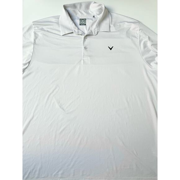 Callaway Men's Swing Tech Solid White Opti Dri Polo 3X - Picture 3 of 10